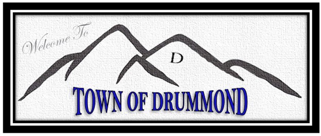 Drummond Framed Logo sketch outline of mountain